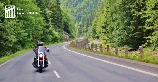 motorcycle in the road
